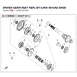 DRIVEN GEAR ASSY REPL BY 0JWA-0610A0-30000 product image