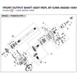 FRONT OUTPUT SHAFT ASSY REPL BY 0JWA-062300-10001 product image