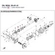 OIL SEAL - INTERCHANGEABLE WITH 0JWA-062302 product image