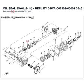 OIL SEAL 35x61x9(14) - REPL BY 0JWA-062302-00001 product image