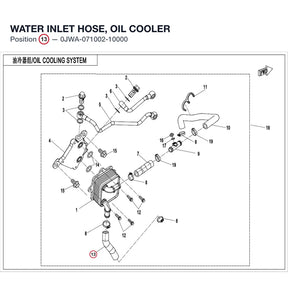 WATER INLET HOSE, OIL COOLER product image