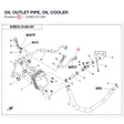OIL OUTLET PIPE, OIL COOLER product image