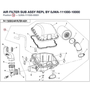 AIR FILTER SUB ASSY REPL BY 0JWA-111000-10000 product image