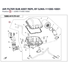 AIR FILTER SUB ASSY REPL BY 0JWA-111000-10001 product image
