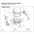 FRONT AIR INLET PIPE, AIR FILTER product image