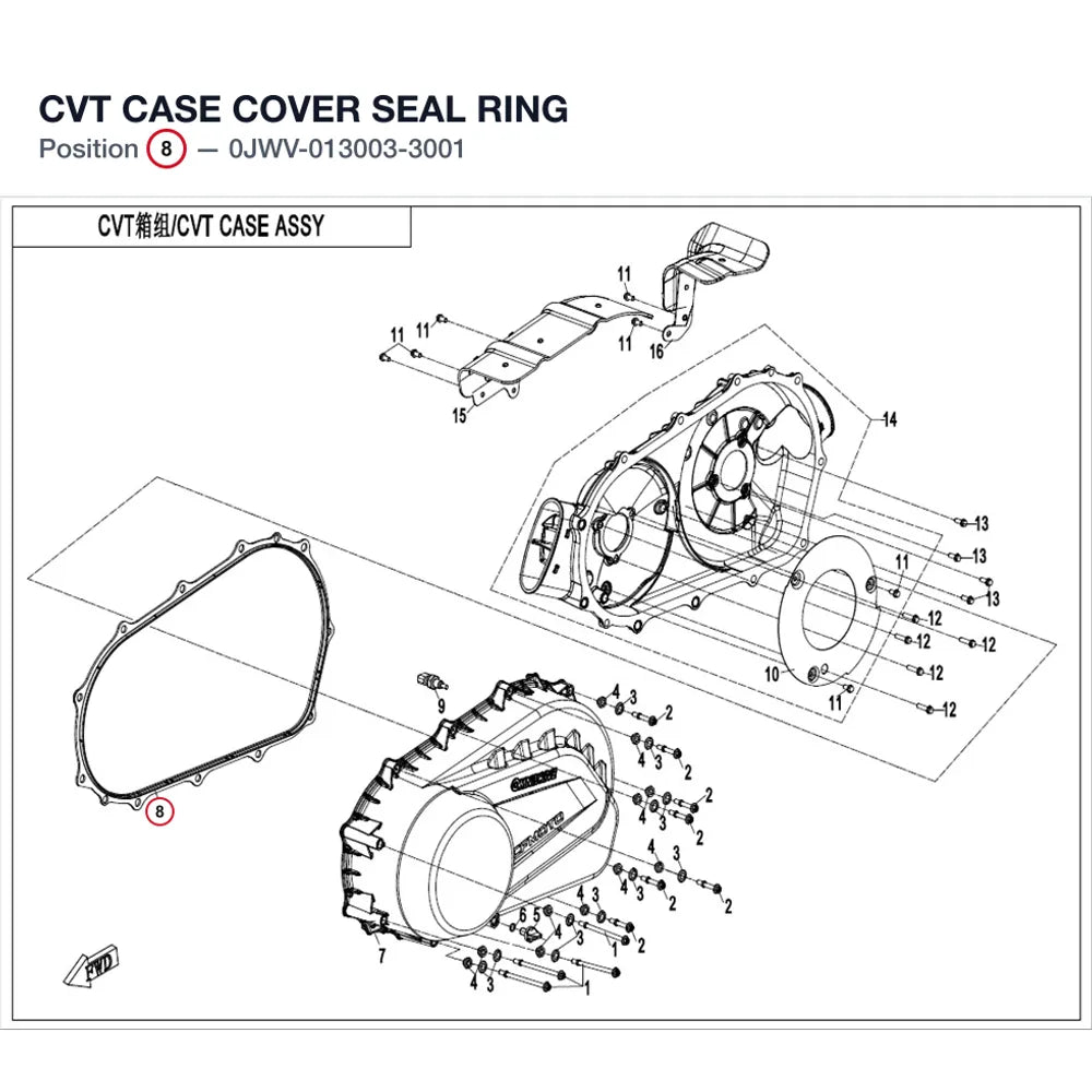 CVT CASE COVER SEAL RING product image