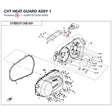 CVT HEAT GUARD ASSY 1 product image