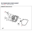 RH CRANKCASE COVER GASKET product image