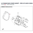 LH CRANKCASE COVER GASKET - REPL BY 0JWV-015002-3001 product image