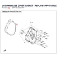 LH CRANKCASE COVER GASKET - INTERCHANGEABLE WITH 0JWV-015002-3000 product image