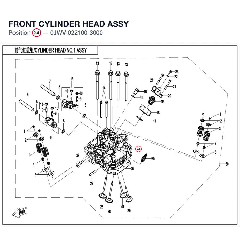 FRONT CYLINDER HEAD ASSY product image
