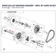 DRIVE PULLEY BEARING WASHER - REPL BY 0JWV-051007-3001 product image