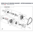 DRIVE PULLEY BEARING WASHER - INTERCHANGEABLE WITH 0JWV-051007-3000 product image