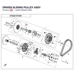 DRIVEN SLIDING PULLEY ASSY product image