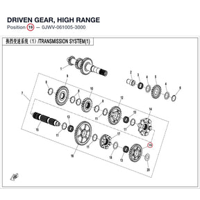 DRIVEN GEAR, HIGH RANGE product image