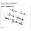 DRIVEN GEAR, REVERSE GEAR product image