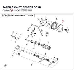 PAPER GASKET, SECTOR GEAR product image
