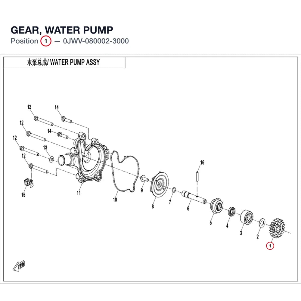 GEAR, WATER PUMP product image