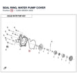SEAL RING, WATER PUMP COVER product image
