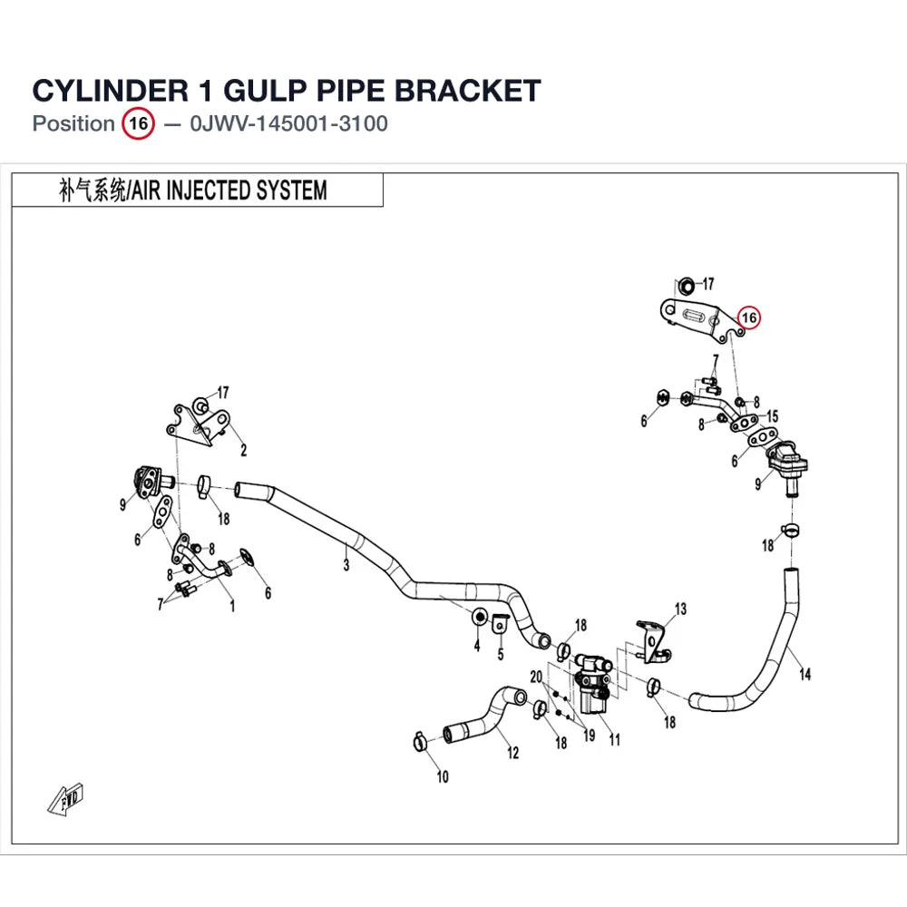CYLINDER 1 GULP PIPE BRACKET product image