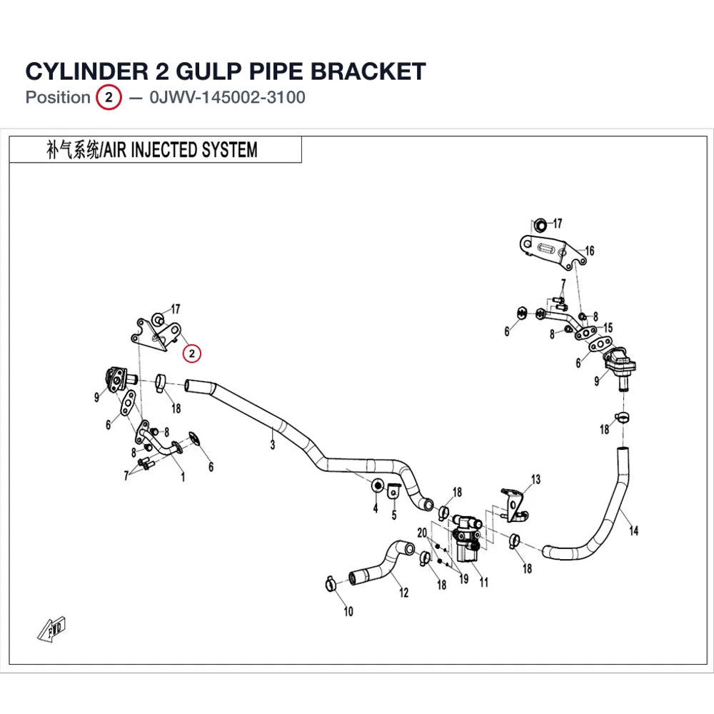 CYLINDER 2 GULP PIPE BRACKET product image