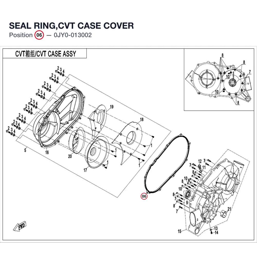 SEAL RING,CVT CASE COVER product image