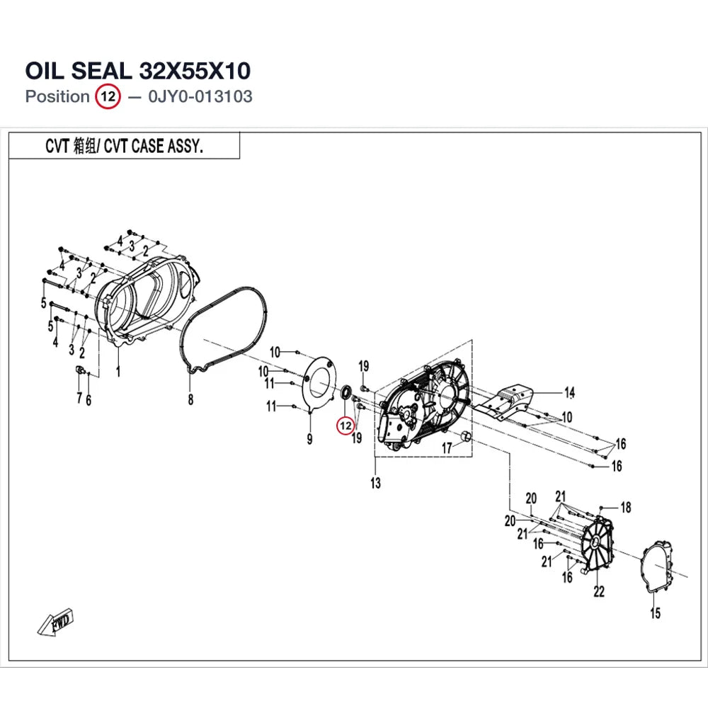 OIL SEAL 32X55X10 product image