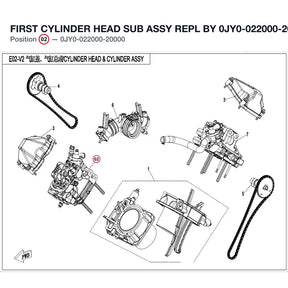 FIRST CYLINDER HEAD SUB ASSY REPL BY 0JY0-022000-20001 product image