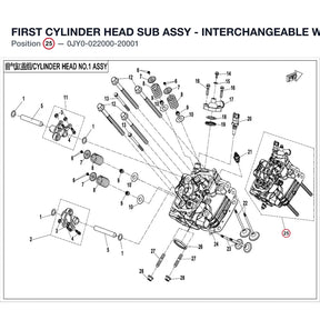 FIRST CYLINDER HEAD SUB ASSY - INTERCHANGEABLE WITH  0JY0-022000-20000 product image