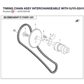 TIMING CHAIN ASSY INTERCHANGEABLE WITH 0JY0-024100-10000 product image