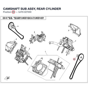CAMSHAFT SUB ASSY, REAR CYLINDER product image