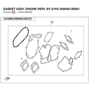 GASKET ASSY, ENGINE REPL BY 0JYA-0000A0-00001 product image