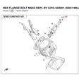 HEX FLANGE BOLT M6X6 REPL BY 0JYA-023001-00001 product image
