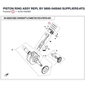 PISTON RING ASSY REPL BY 0800-0400A0 product image
