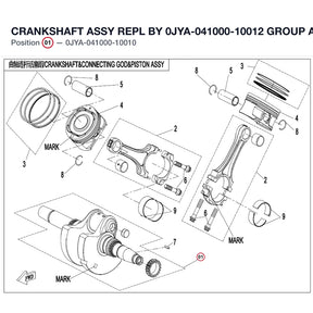CRANKSHAFT ASSY REPL BY 0JYA-041000-10012 product image