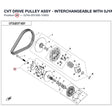 CVT DRIVE PULLEY ASSY - INTERCHANGEABLE WITH 0JYA-051000-10002 product image