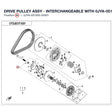 DRIVE PULLEY ASSY - INTERCHANGEABLE WITH 0JYA-051000-30000 product image