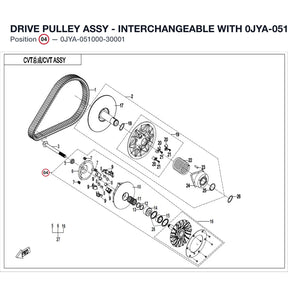 DRIVE PULLEY ASSY - INTERCHANGEABLE WITH 0JYA-051000-30000 product image