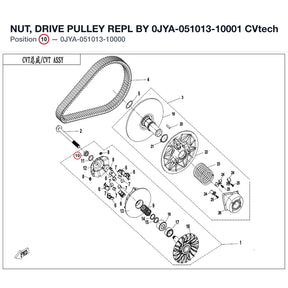 NUT, DRIVE PULLEY REPL BY 0JYA-051013-10001 product image