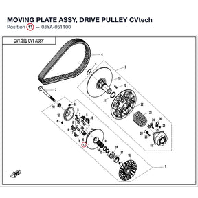 MOVING PLATE ASSY, DRIVE PULLEY product image