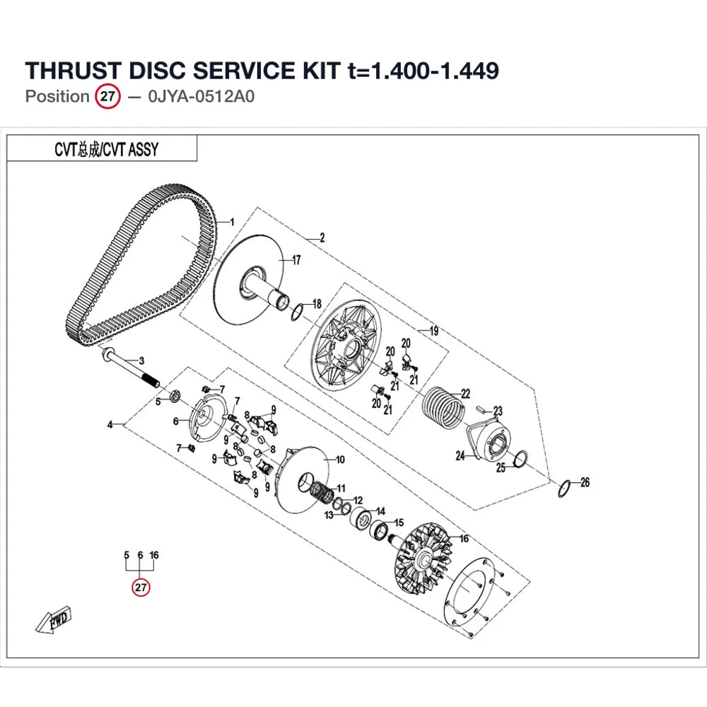 THRUST DISC SERVICE KIT product image