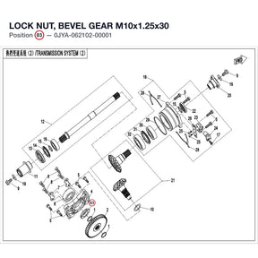 LOCK NUT, BEVEL GEAR product image