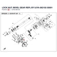 LOCK NUT, BEVEL GEAR REPL BY 0JYA-062102-00001 product image