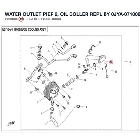 WATER OUTLET PIEP 2, OIL COLLER REPL BY 0JYA-071008-20000 product image