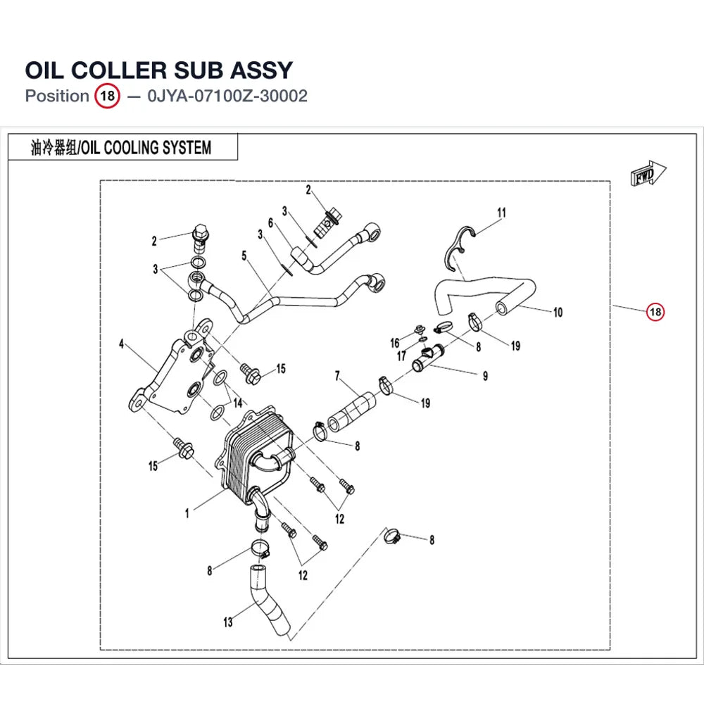 OIL COLLER SUB ASSY product image