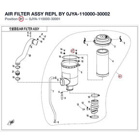 AIR FILTER ASSY REPL BY 0JYA-110000-30002 product image