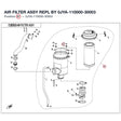 AIR FILTER ASSY REPL BY 0JYA-110000-30003 product image