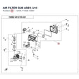 AIR FILTER SUB ASSY, U10 product image