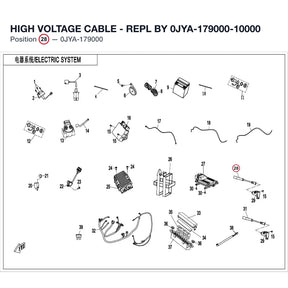 HIGH VOLTAGE CABLE - REPL BY 0JYA-179000-10000 product image