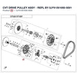 CVT DRIVE PULLEY ASSY - REPL BY 0JYV-051000-5001 product image